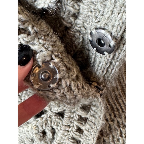 NorthStyle Sweater Women Small Tan Wool Blend Knit Shawl Collar Long Cardigan - Picture 5 of 8